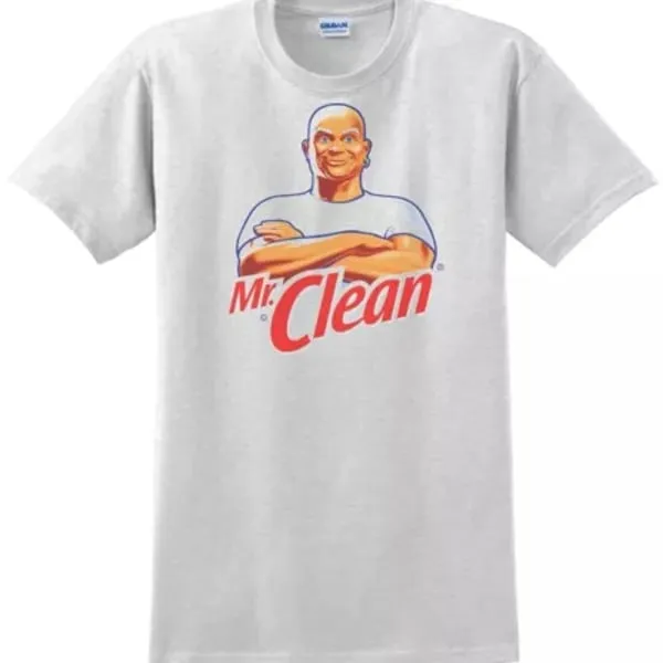 Ash Gray and White Cotton T-Shirt
