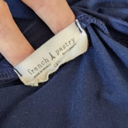French Pastry Maternity Bun in the Oven Graphic Tee Blue sz Small