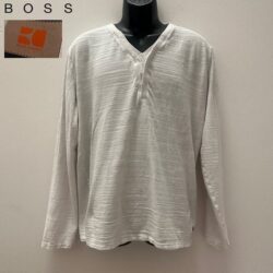 Boss Orange Long Sleeve Henley XL Gently worn 100% cotton textured fabric