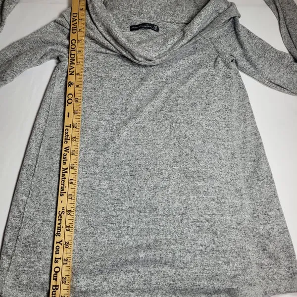 Abercrombie & Fitch Gray Cowl Neck Long Sleeve XS - Image 5