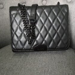 Aldo black crossbody bag with chain