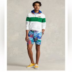 NEW Polo Ralph Lauren Men’s Rugby Shirt Sweatshirt Volleyball Patch Pullover M