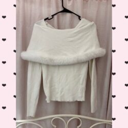 GRL Fur Trim Sweater