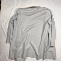 J Crew Grey Merino Wool Cotton Blend Open Cardigan Sweater Blazer Sz M A050524