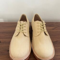 Fossil Canvas Oxford Tan Dress Shoes Size 8.5 Office Attire ~Pristine Condition~