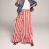 Lane Bryant Striped Pull On Wide Leg Pant NWT Size 18/20