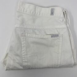 7 For All Mankind All White “Austyn” 36×31 5 Pocket Design Jeans