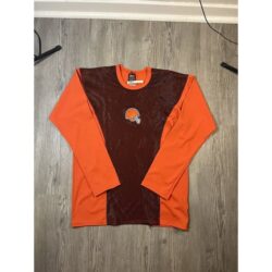 Nike Cleveland Browns Team Issued Running Training Long sleeve Orange/Brown Sz M