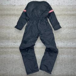 Vintage Field Master Snow Suit Jet Black Relaxed Fit Nylon Detachable Hood 90s