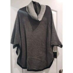 Adrienne Vittadini Cowl Neck Poncho Women Sz 2X-3X Merino Wool Blend NWT