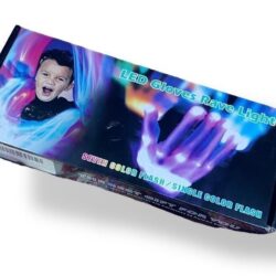 LED Light Up Rave Gloves 7 Different Light Patterns For Dancing/Lightshows