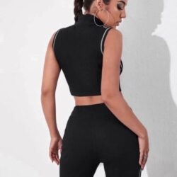 Women’s contrast stitch two piece set