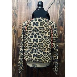 Terez Womens Leopard Jacket Workout Coat Sz Medium