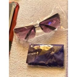 Women Stylish Retro Rimless Rectangular Sunglasses 90’s Vintage Square Frame