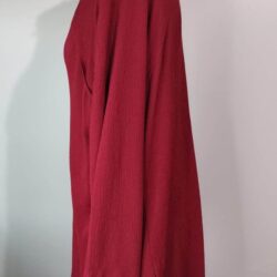 NWOT 3X Boutique Tunic Blouse Red Long Sleeve Women C3560