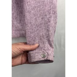 Avec Les Filles Hooded Jacket Woven Lilac Purple Large Shacket Zip Up
