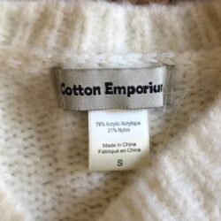 Cotton Emporium White Soft Crew Neck Pullover Sweater Top Women’s Size Small