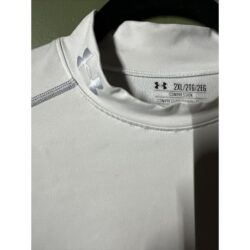 Under Armour Shirt Mens XXL Mock Neck Pullover Compression Coldgear White