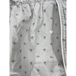 Figs Shorts Womens Small Gray Heartbeat Cardiac EKG Sleepwear Pajamas Medical
