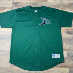 Vintage 90s Y2K Tampa Bay Devil Rays Jersey Size XXL Russell Athletic Green 1107