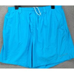 Columbia Swim Trunks Mens Omni-Shade Large 6L Blue PFG Board Shorts Drawstring