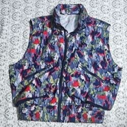 Free People Movement Off The Grid Print Full Zip Vest NWT Small