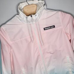 Members Only Pastel Colored 90s style  Windbreaker With Hoodie Men L Ombre READ