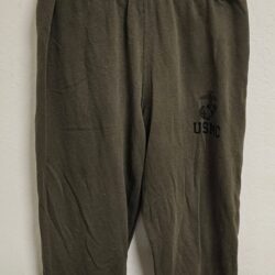 VINTAGE USMC Pants Mens Large Green Black Sweat Jogger Soffe Made In USA 90s