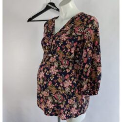 Motherhood Maternity Printed Floral Blouse sz Small