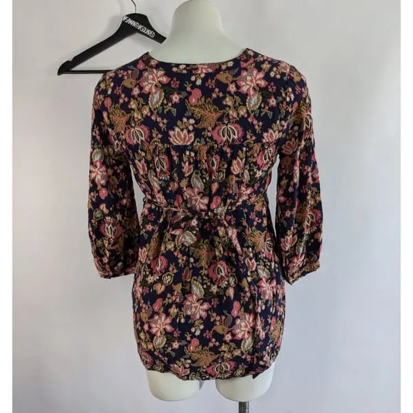 Motherhood Maternity Printed Floral Blouse sz Small - Image 3