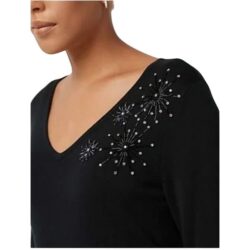 Jason Wu  V-Neck Sweater w/ Be
