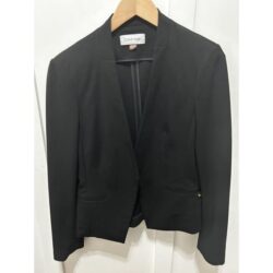 Calvin Klein Black Blazer MSRP $99.98 Size 12 Corporate Career Work Formal