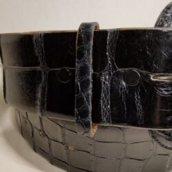 Genuine black alligator 2″ belt
