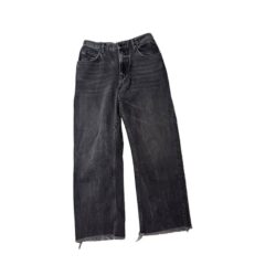 All Saints Mazzy Cropped Wide Leg Black Denim Size 29