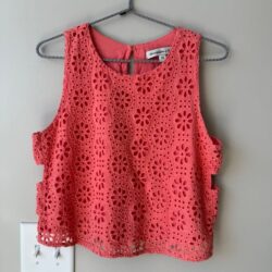 Abercrombie & Fitch Eyelet Side Tab Shell Tank Top Size Medium