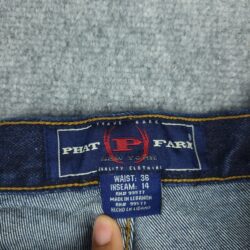 Vintage Y2K Phat Pharm Baggy Cargo Denim Shorts Jorts Mens Size 36
