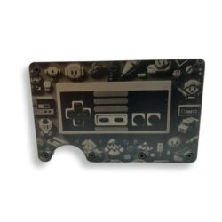 Retro Gaming Style Minimalist Wallet Money Clip RFID Blocking Engraved