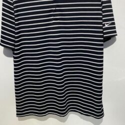 Nike Dri-Fit Men’s Striped Victory Black White Golf Polo Shirt Large NWT