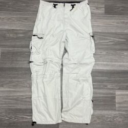 Vintage Plugg Jeans Track Sweatpants Men 38×33 White Cargo Baggy Rave Cyber Y2K