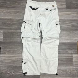Vintage Plugg Jeans Track Sweatpants Men 38×33 White Cargo Baggy Rave Cyber Y2K