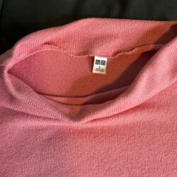 UNIQLO Mock Neck “Salmon” Sweater