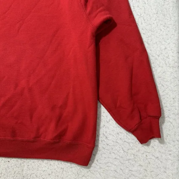 Fruit of the Loom Men's XL Red Long Sleeve Crewneck Pullover Sweatshirt - Image 3