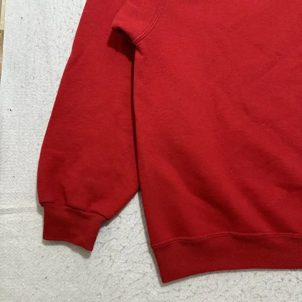 Fruit of the Loom Men's XL Red Long Sleeve Crewneck Pullover Sweatshirt - Image 4