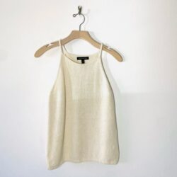 Banana Republic sleeveless sweater medium cream organic cotton sweater tank
