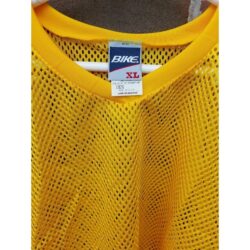 Vintage Mesh Jersey Crop Top Shirt Mens Size XL Club Wear Yellow 80s 90s NOS