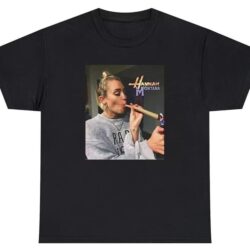 Hannah Montana T Shirt Funny Meme Miley Cyrus Smoking Weed Novelty Humor Tee