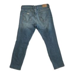 Hollister Jeans Distressed Mid Rise Straight Leg Medium Wash