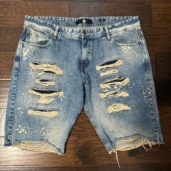 JORDAN CRAIG Denim W Shreds Shorts Mens 40 Ripped Jeans Grunge Streetwear