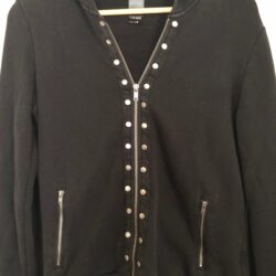 Paul Frank Women’s/Juniors Black Hooded Full Zip Sweatshirt Size Large
