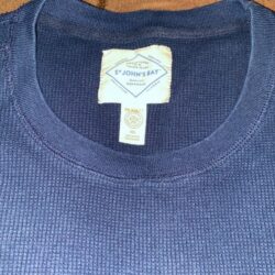 St. John’s Bay Navy Blue Thermal Long Sleeve Shirt Men’s XXL 2XL JC Penney’s EUC